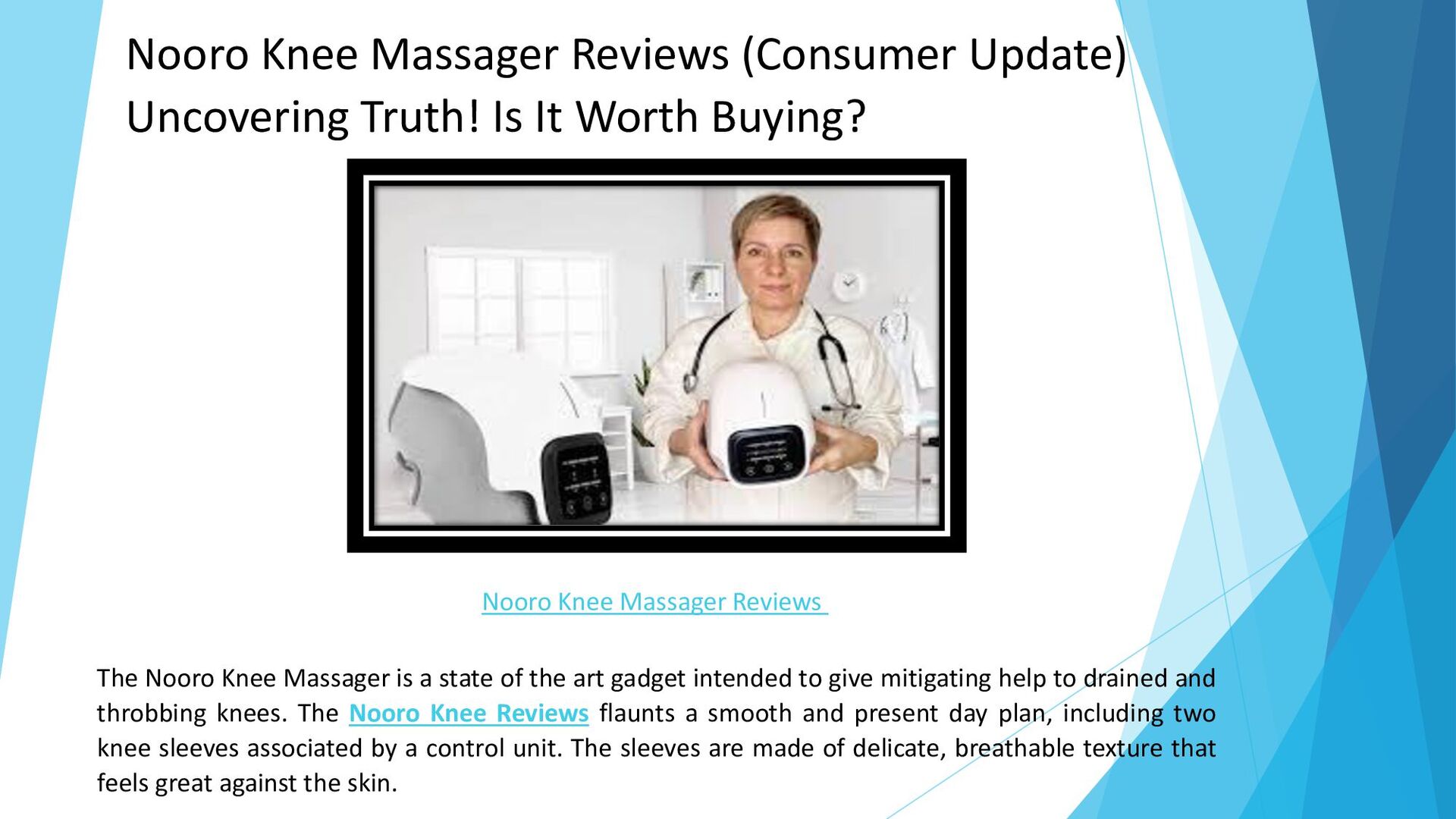 Nooro Knee Massager Reviews [Urgent Update]: Don’t Buy Until You Have ...