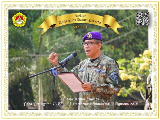 Pidato Rektor Unsada
Pada Peringatan 73 Tahun Kemerdekaan Indonesia 17 Agustus 2018
