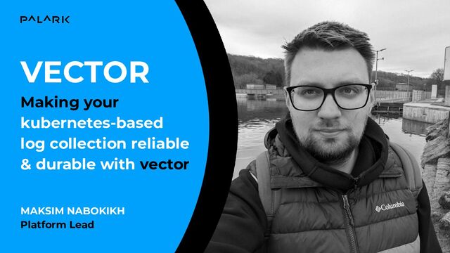 Making your
kubernetes-based
log collection reliable
& durable with vector
VECTOR
MAKSIM NABOKIKH
Platform Lead
