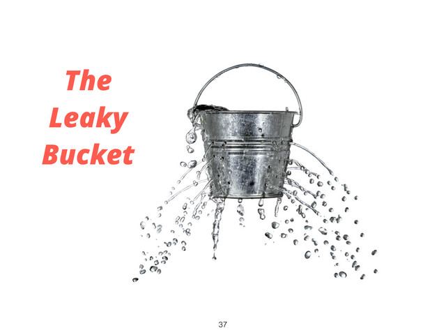 37
The
Leaky
Bucket
