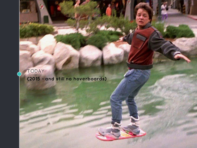 TODAY
(2015 - and still no hoverboards)
