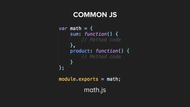 COMMON JS
math.js
