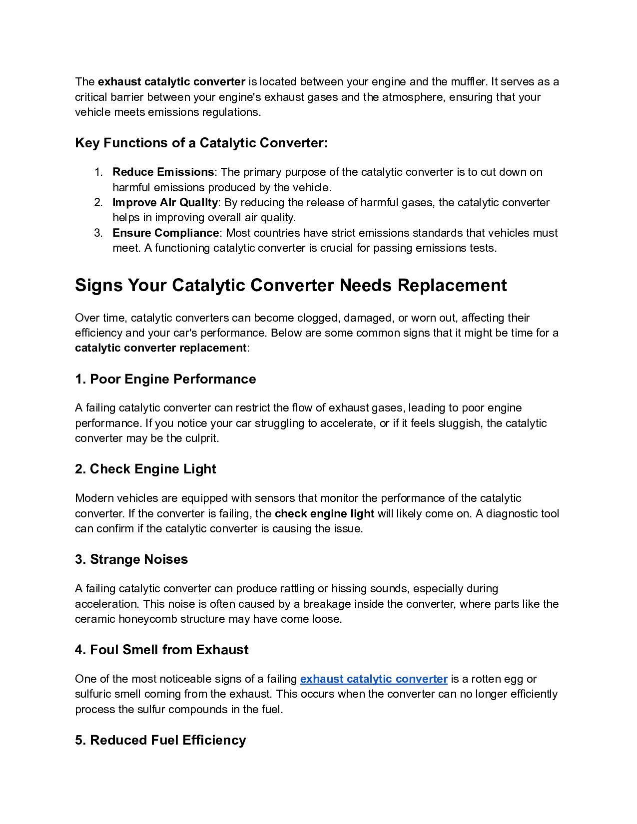 Catalytic Converter Replacement A Complete Guide for Your Exhaust