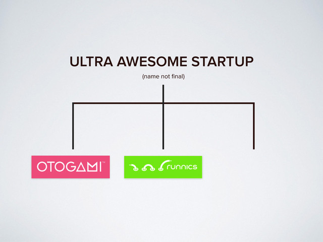 ULTRA AWESOME STARTUP
(name not ﬁnal)

