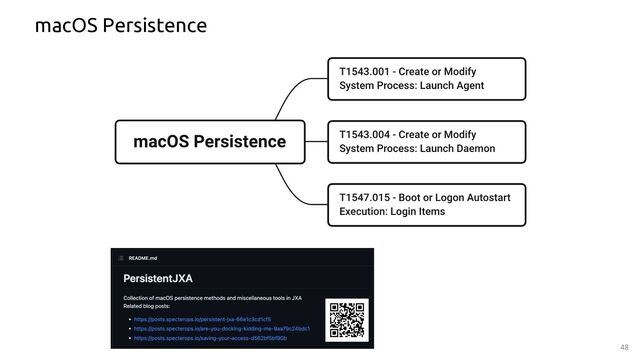 48
macOS Persistence
