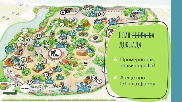 4
План зоопарка
доклада
★ Примерно так,
только про IIoT
★ А еще про
IoT платформу
http://www.spbzoo.ru/posetitelyam/afisha-meropriyatiya/18-avgusta-leningradskij-zoopark-otprazdnuet-den-rozhdeniya-nam-ispolnitsya-153-goda/
