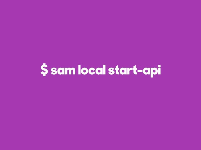 $ sam local start-api
