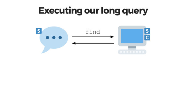Executing our long query
find
