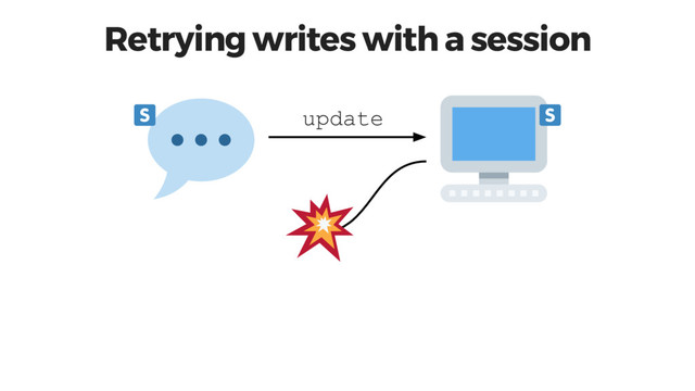 Retrying writes with a session
update

