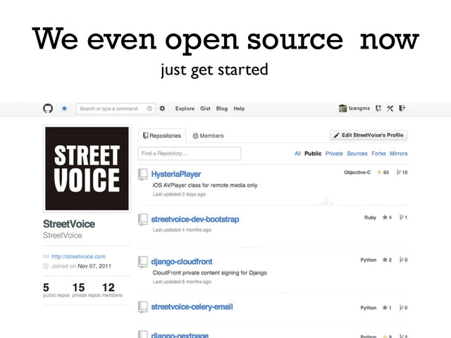 We even open source now
just get started
