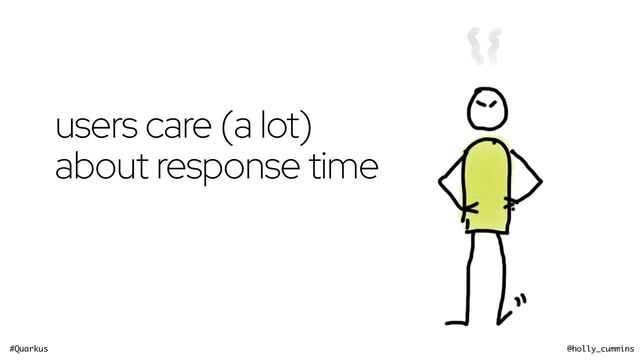 #Quarkus @holly_cummins
users care (a lot)
about response time
