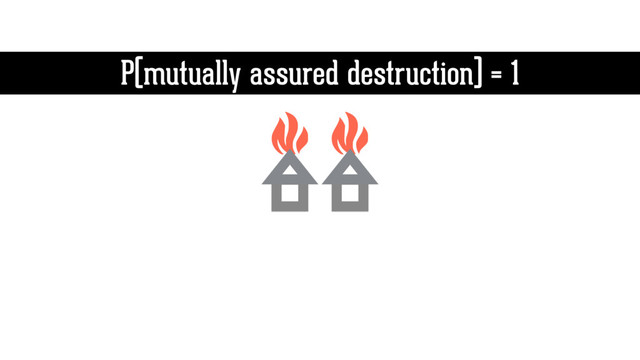 P(mutually assured destruction) = 1
