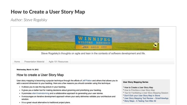 How to Create a User Story Map
Author: Steve Rogalsky
