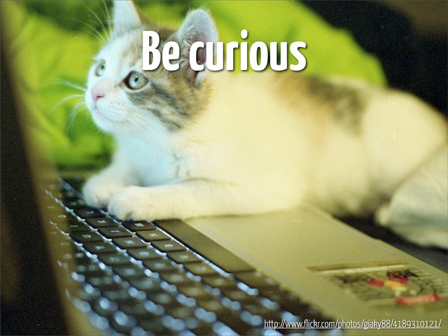 Be curious
http://www.flickr.com/photos/giaky88/4189310121/
