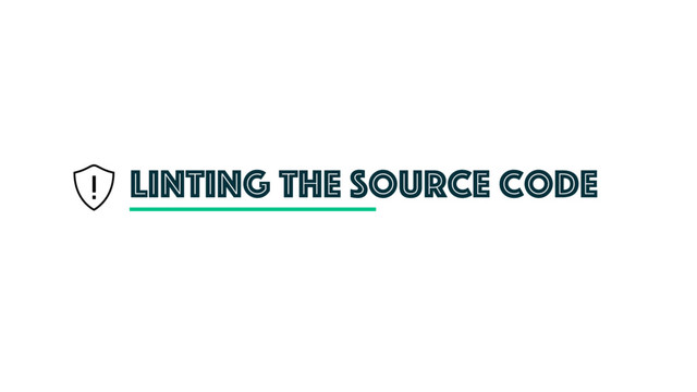 Linting the source code
