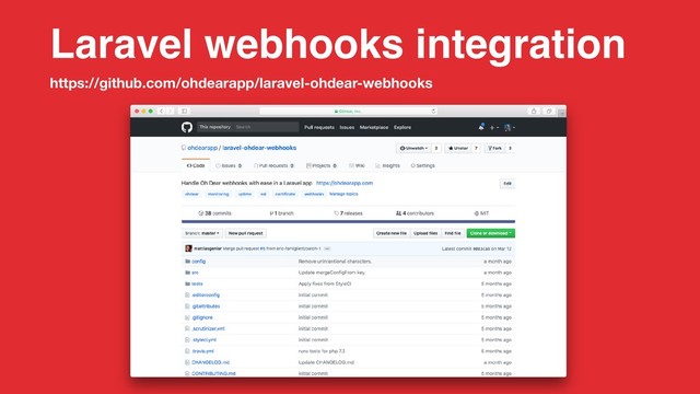 Laravel webhooks integration
https://github.com/ohdearapp/laravel-ohdear-webhooks
