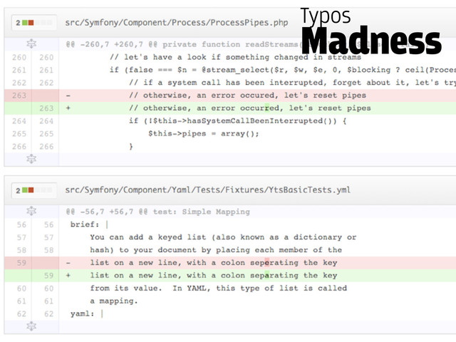Coding Standards
Madness
Typos
Madness
