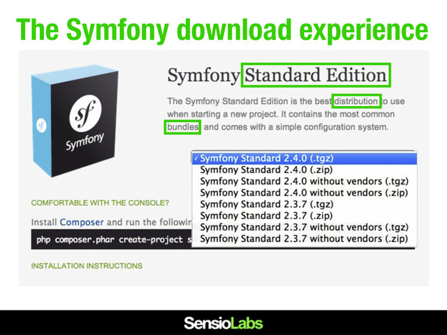 The Symfony download experience
