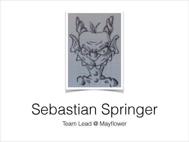 Sebastian Springer
Team Lead @ Mayﬂower
