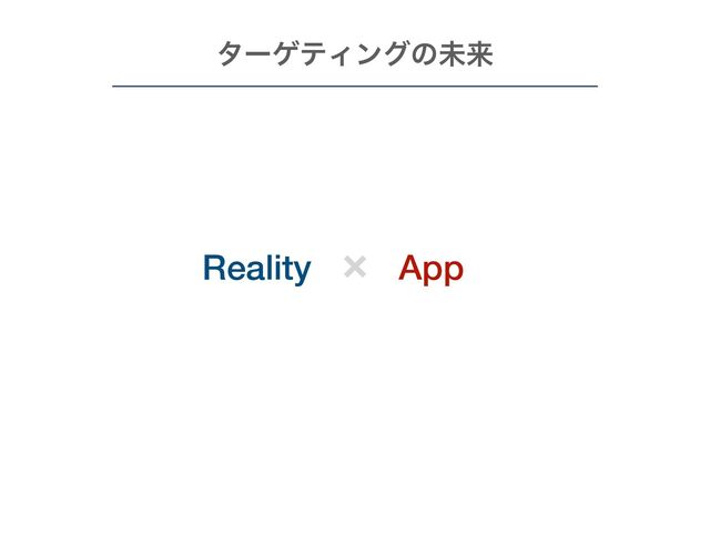 λʔήςΟϯάͷະདྷ
Reality App
