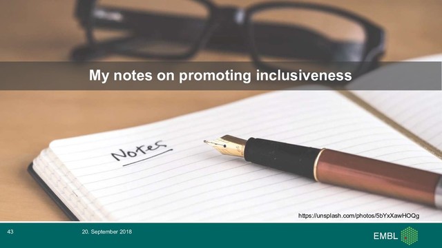 X
https://unsplash.com/photos/5bYxXawHOQg
My notes on promoting inclusiveness
20. September 2018
43
