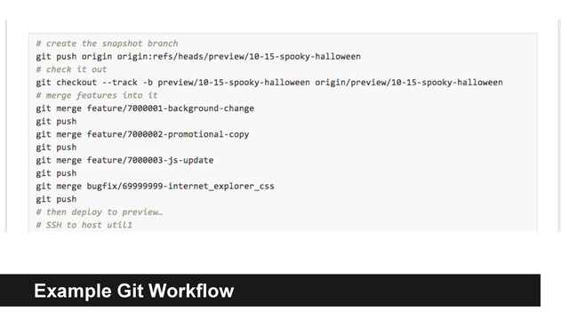 Example Git Workflow
