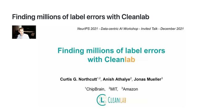 Finding millions of label errors with Cleanlab
