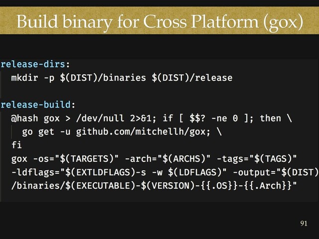 Build binary for Cross Platform (gox)
91
