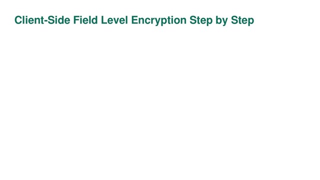 Client-Side Field Level Encryption Step by Step
