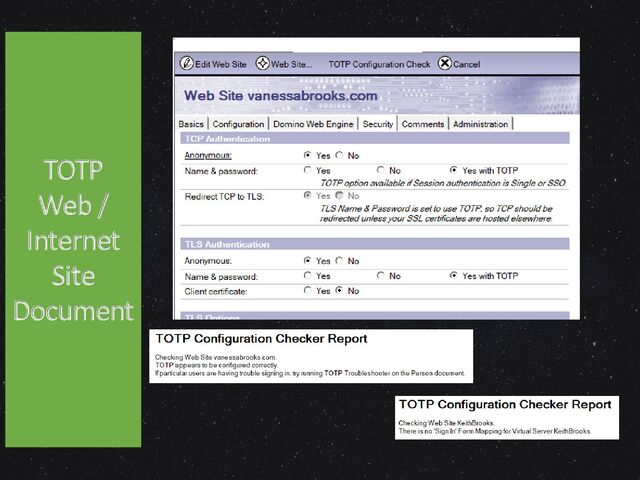 TOTP
Web /
Internet
Site
Document
