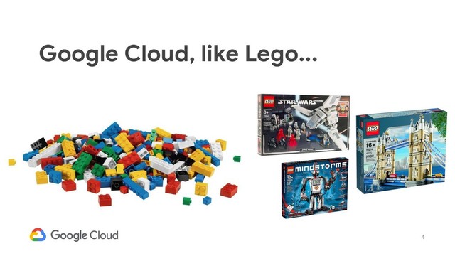 4
Google Cloud, like Lego...
