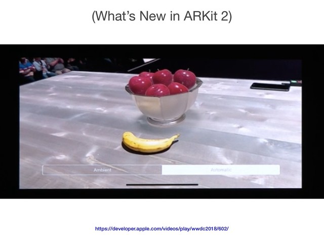 (What’s New in ARKit 2)
https://developer.apple.com/videos/play/wwdc2018/602/
