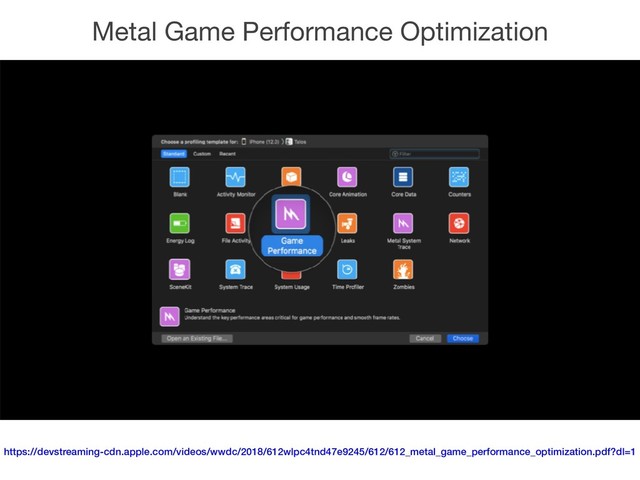 Metal Game Performance Optimization
https://devstreaming-cdn.apple.com/videos/wwdc/2018/612wlpc4tnd47e9245/612/612_metal_game_performance_optimization.pdf?dl=1
