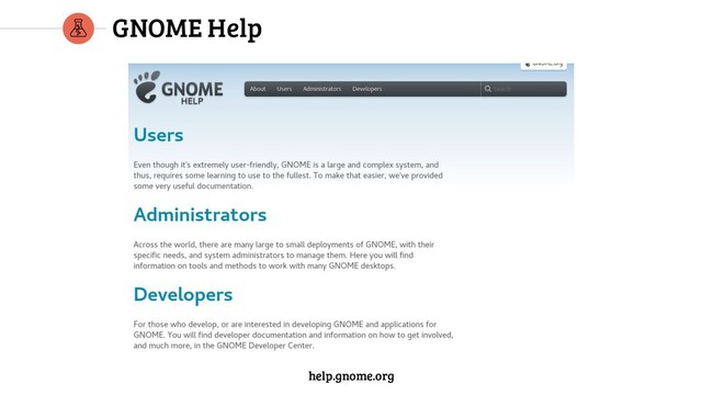 GNOME Help
help.gnome.org
help.gnome.org
