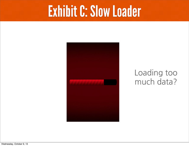 Exhibit C: Slow Loader
Loading