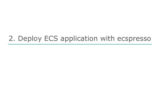 2. Deploy ECS application with ecspresso
