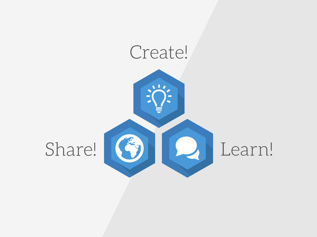 Share!
Create!
Learn!
