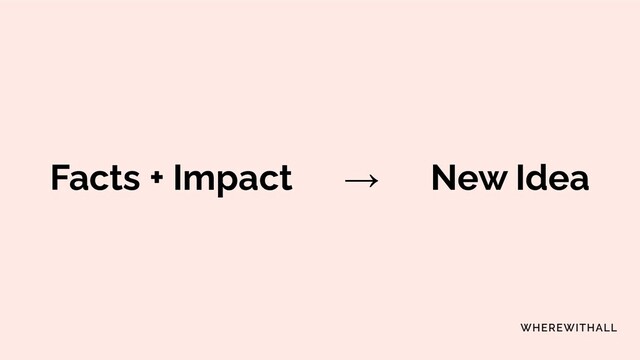 Facts + Impact → New Idea
