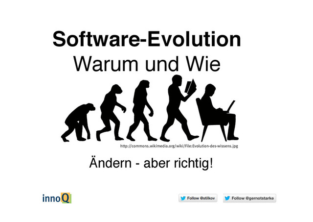 Ändern - aber richtig!
Software-Evolution
Warum und Wie
http://commons.wikimedia.org/wiki/File:Evolution-des-wissens.jpg
