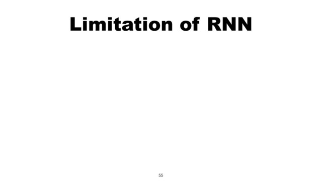 Limitation of RNN
55
