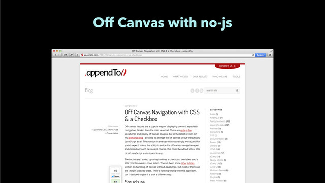 Off Canvas with no-js
