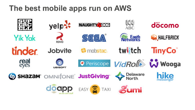 The best mobile apps run on AWS
