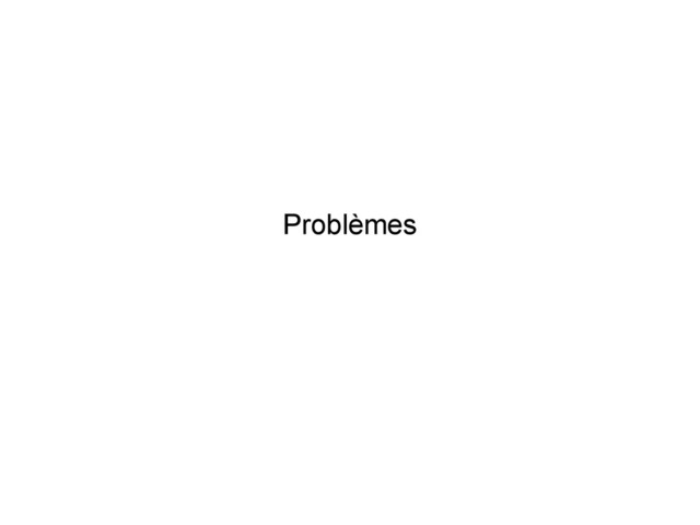 Problèmes
