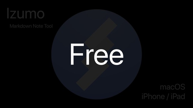Izumo
macOS
iPhone / iPad
Markdown Note Tool
Free
