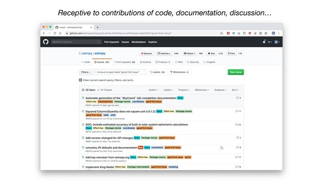 Receptive to contributions of code, documentation, discussion…
