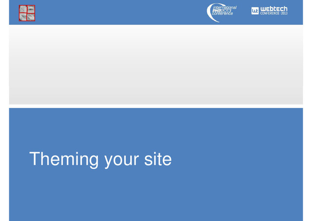 Theming your site
