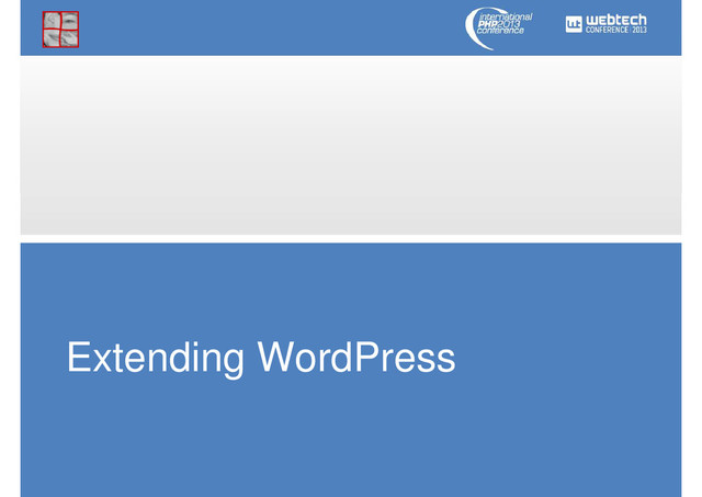 Extending WordPress
