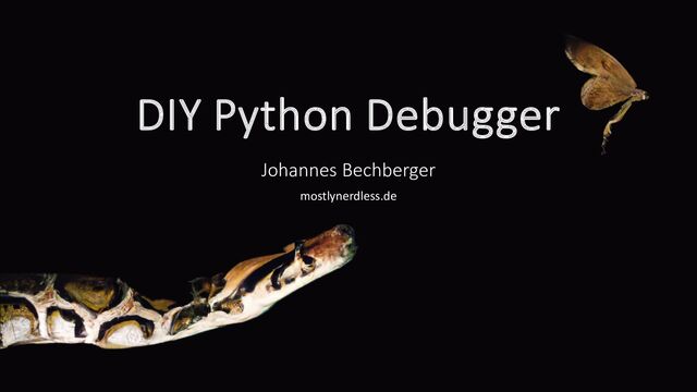 DIY Python Debugger
Johannes Bechberger
mostlynerdless.de
