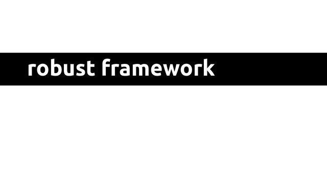 robust framework

