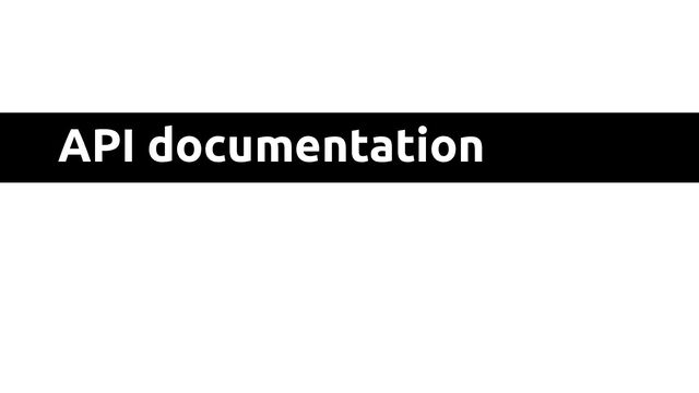API documentation
